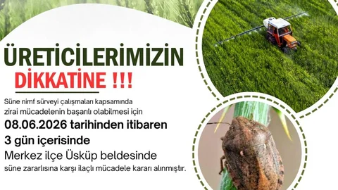 Kırklareli'nde Süne Zararlısına İlaçlama Çağrısı