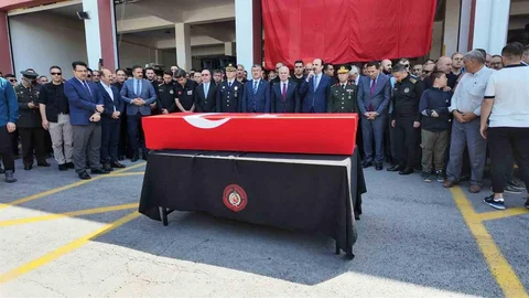Konya'da Şehit İtfaiye Erine Veda Töreni