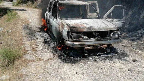 Seyir Halindeki Araçta Yangın Çıktı