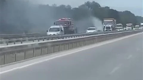 İzmir-Bursa Yolunda Yangın Paniği