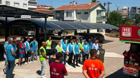 Aliağa'da Uygulamalı Yangın Eğitimi