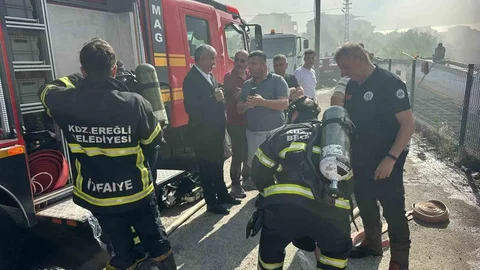 Zonguldak'ta Çatı Yangını Korkuttu