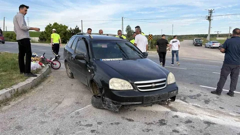 Çorum'da Otomobil ve Tanker Çarpıştı