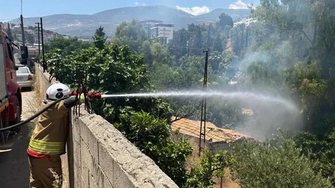 Kırıkhan'da Bahçe Yangını Kontrol Altında
