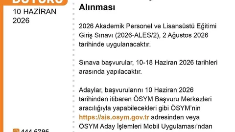 ALES Başvuruları Ankara'da Başladı