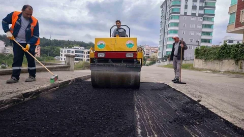 Samsun İlkadım'da Yol Çalışmaları Devam Ediyor