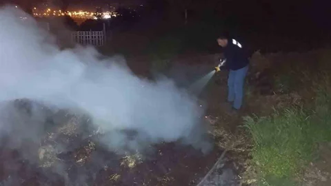 Bolu'da Anız Yangını Kontrol Altına Alındı