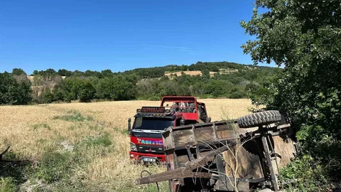 Çanakkale'de Traktör Kazası