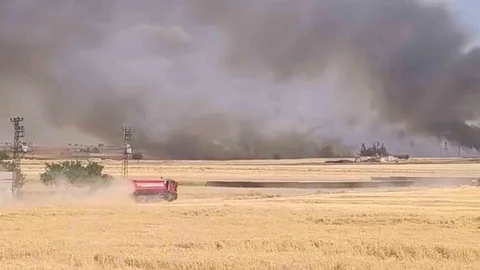 Harran'da Buğday Tarlası Yandı