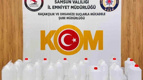 Samsun'da Kaçak Alkol Operasyonu