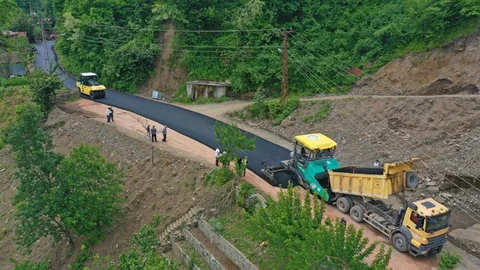 Ordu'da Sıcak Asfalt Çalışmaları Devam Ediyor
