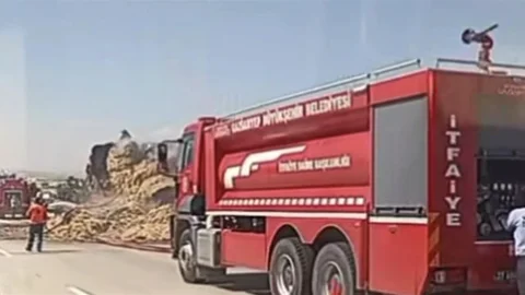 Gaziantep'te Tır Yangını Meydana Geldi