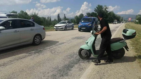 Isparta'da Motosiklet Kazası