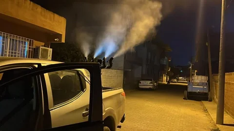 Germencik'te Gece İlaçlaması Yapıldı