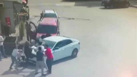 Ankara'da Kavga Anı Güvenlik Kamerasında
