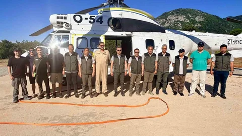 Kuşadası'nda Yangın Söndürme Helikopteri Hazır