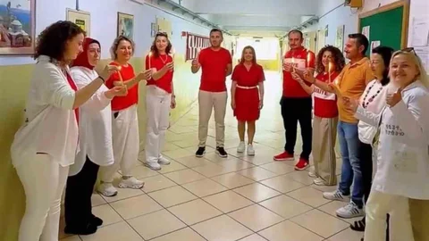Samsun'da Öğretmenlerden A Milli Takım'a Destek Klibi