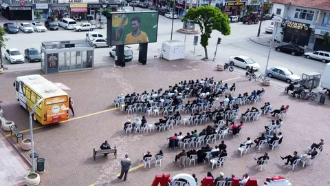 Alaca'da Milli Maç Coşkusu Yaşandı