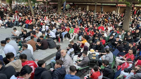 Konya'da Milli Maç Coşkusu