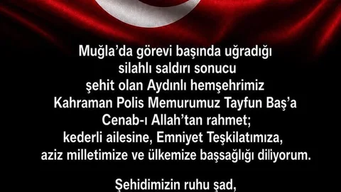 Aydın'da Şehit Polis İçin Taziye Mesajı