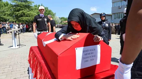 Muğla'da Şehit Polise Duygusal Veda