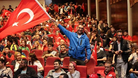 Kayseri'de Milli Maç Coşkusu