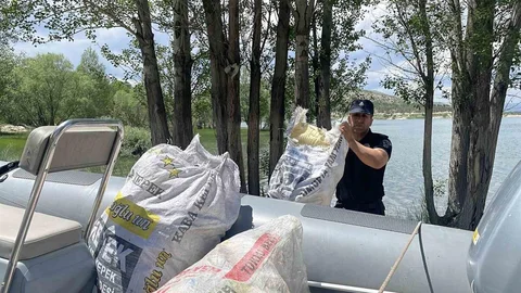 Konya'da Dalgıç Polislerden Çevre Temizliği