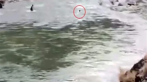 Bingöl'de Çayda Kaybolma Anları Görüntülendi