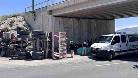 Kayseri'de Kamyon Kazası