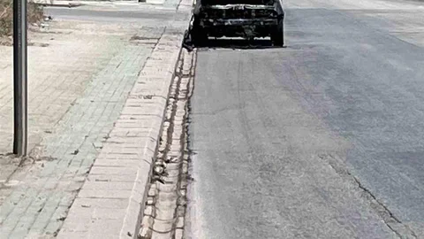 Eskişehir'de Terk Edilmiş Yanmış Araç