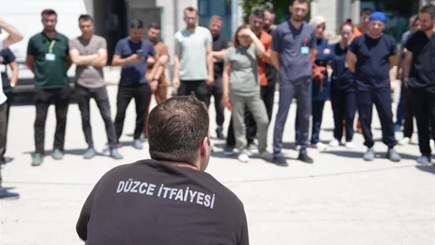 Düzce'de Hastane Yangın Eğitimi Verildi