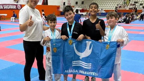Aliağa Karatecilerinden Ege Ligi'nde Başarı