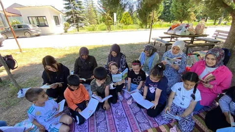 Hisarcık'ta Doğada Kitap Okuma Etkinliği