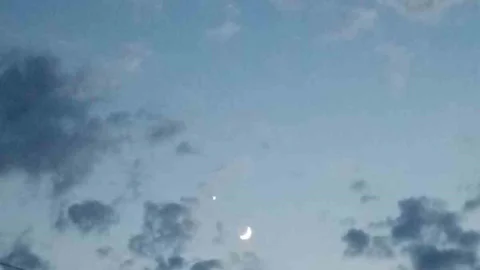 Ankara'da Hilal ve Yıldız Görüntüsü