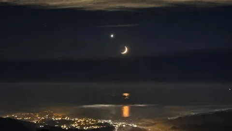 Rize'de Ay Yıldız Görüntüsü