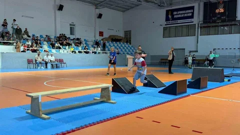 Aydın'da Parkur Cimnastik Müsabakaları
