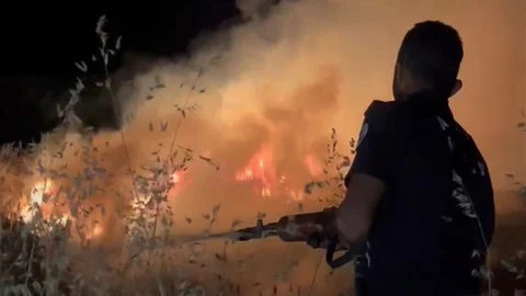 Adıyaman'da Buğday Tarlasında Yangın