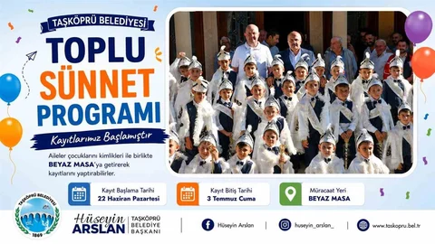 Taşköprü'de Sünnet Programı Kayıtları Başlıyor