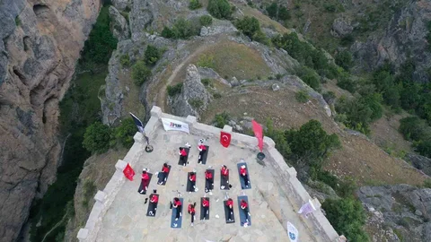 Cehennem Deresi Kanyonu'nda Yoga Etkinliği