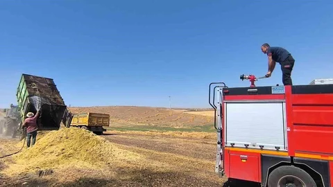 Kurtalan'da Römork Yangını