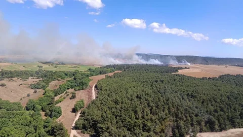 Çanakkale'de Tarım Arazisinde Yangın