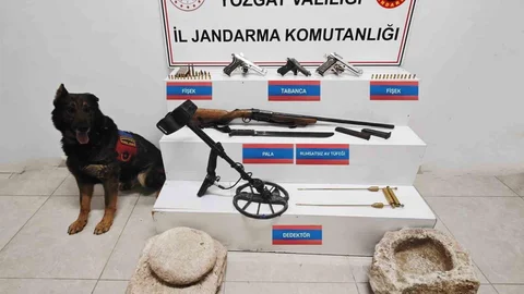Yozgat’ta Tarihi Eser ve Silah Ele Geçirildi