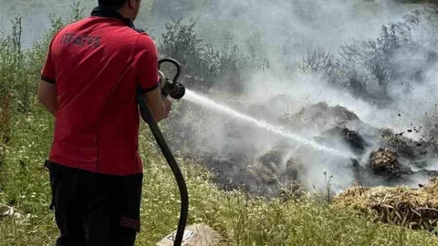 Bolu'da Boş Arazide Yangın Çıktı