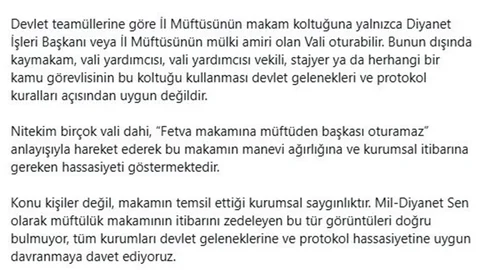 Sinop Müftülük Makamı Tartışması