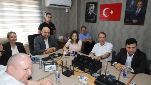 Rusya’dan Akkuyu Heyeti Mersin Büyükşehir İtfaiyesi’ni Ziyaret Etti