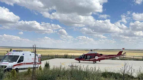 Kalp Krizi Geçiren Hasta Helikopterle Konya'ya Sevk Edildi