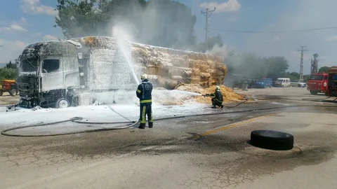 Denizli Sarayköy'de Tır Yangını