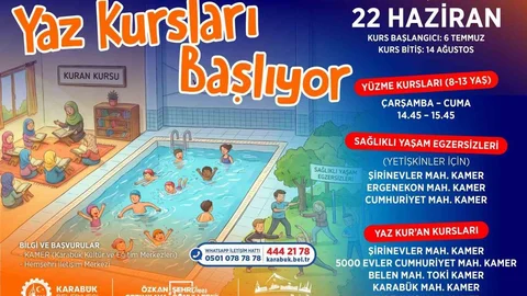 Karabük'te Yaz Kursları Kayıtları Başladı
