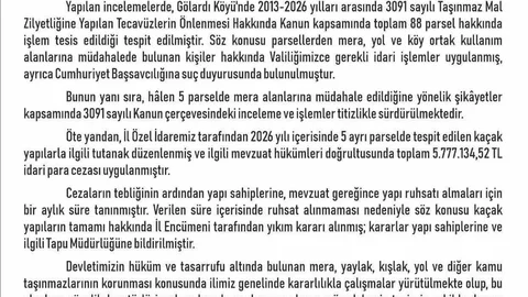 Elazığ’da Kaçak Yapılara Ceza ve Yıkım Kararı Alındı