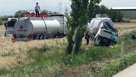 Ereğli’de Tanker Şarampole Devrildi